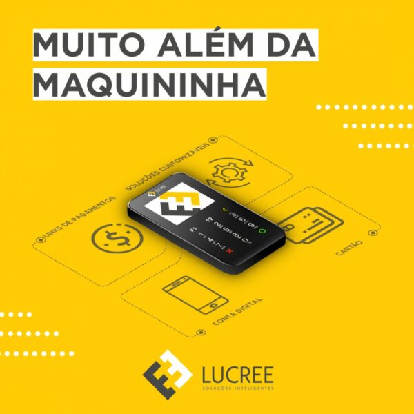 Como funciona a Lucree? Lucree máquina de cartão